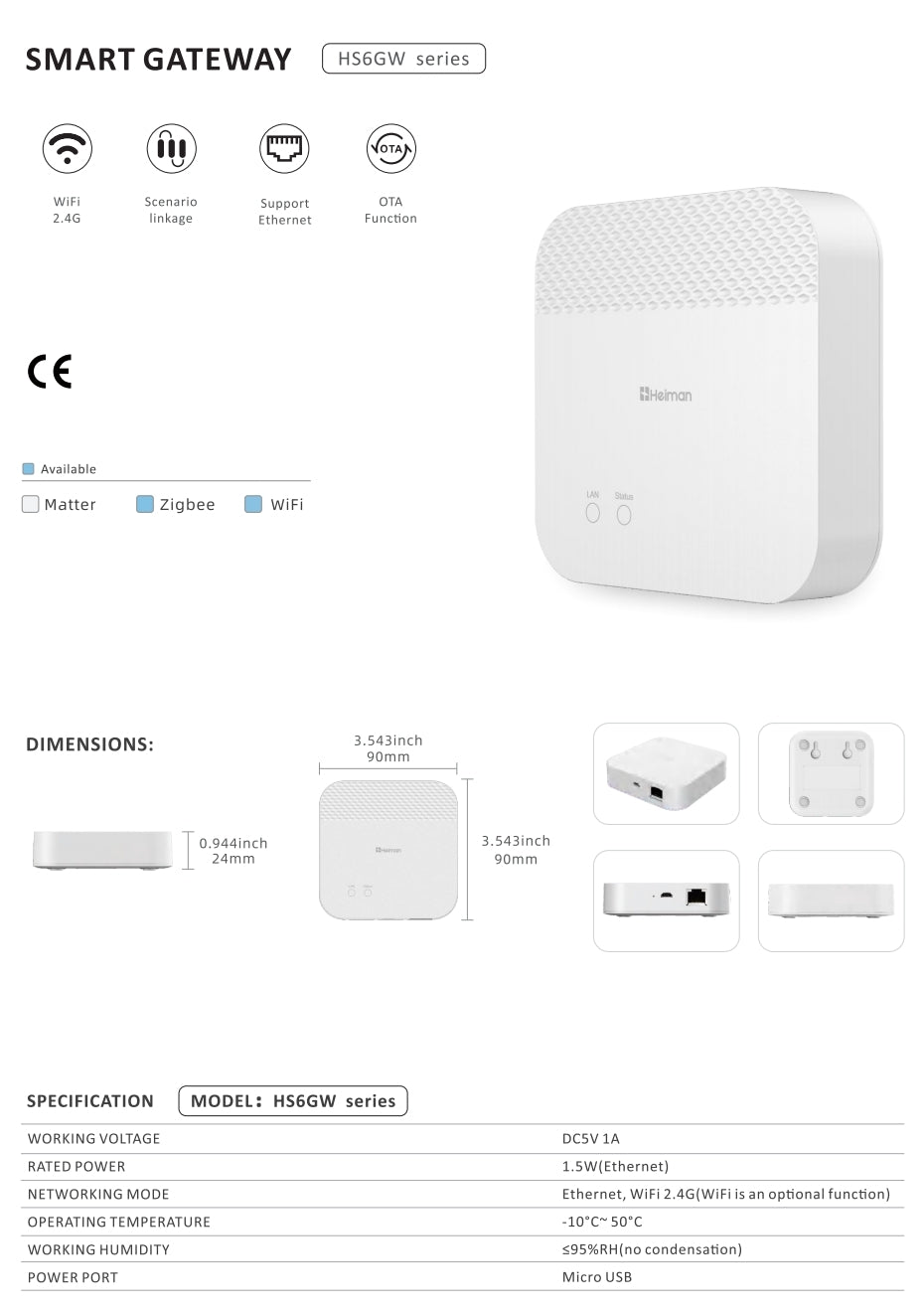Smart Gateway Heiman HS6GW series