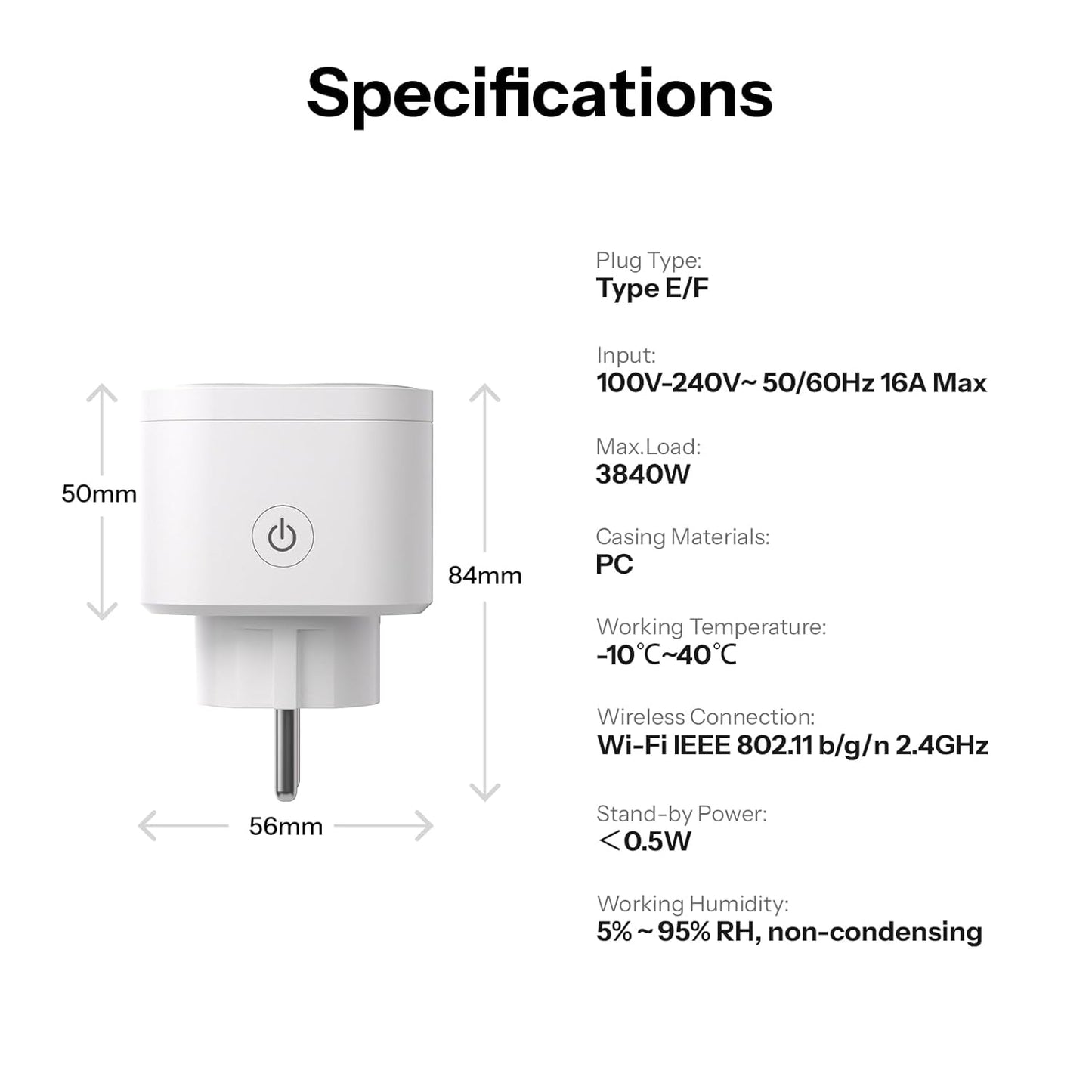SONOFF iPlug Gen2 S61s Matter Over WiFi Intelligente Steckdose - S61STPF
