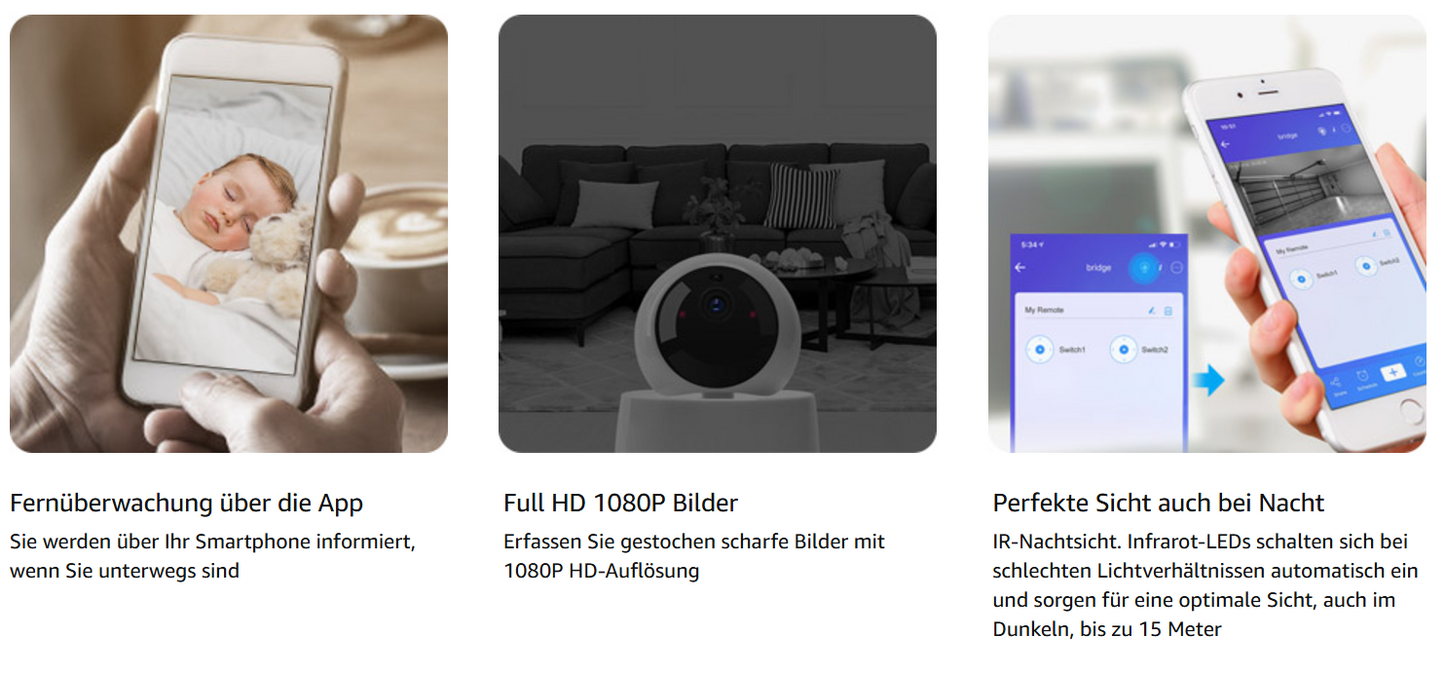 SONOFF GK-200MP2-B - Wifi 360° Sicherheitskamera