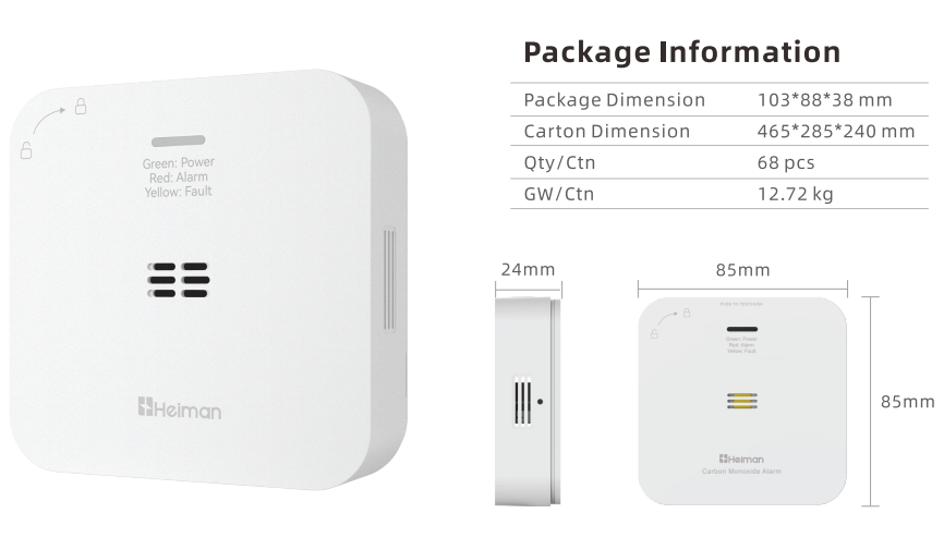 Matter Smart CO detector Heiman HM-720ES