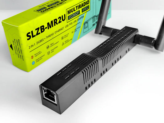 SMLIGHT SLZB-MR2U – Zigbee, Matter over Thread, Ethernet, PoE, USB, Wi-Fi Adapter, schwarz