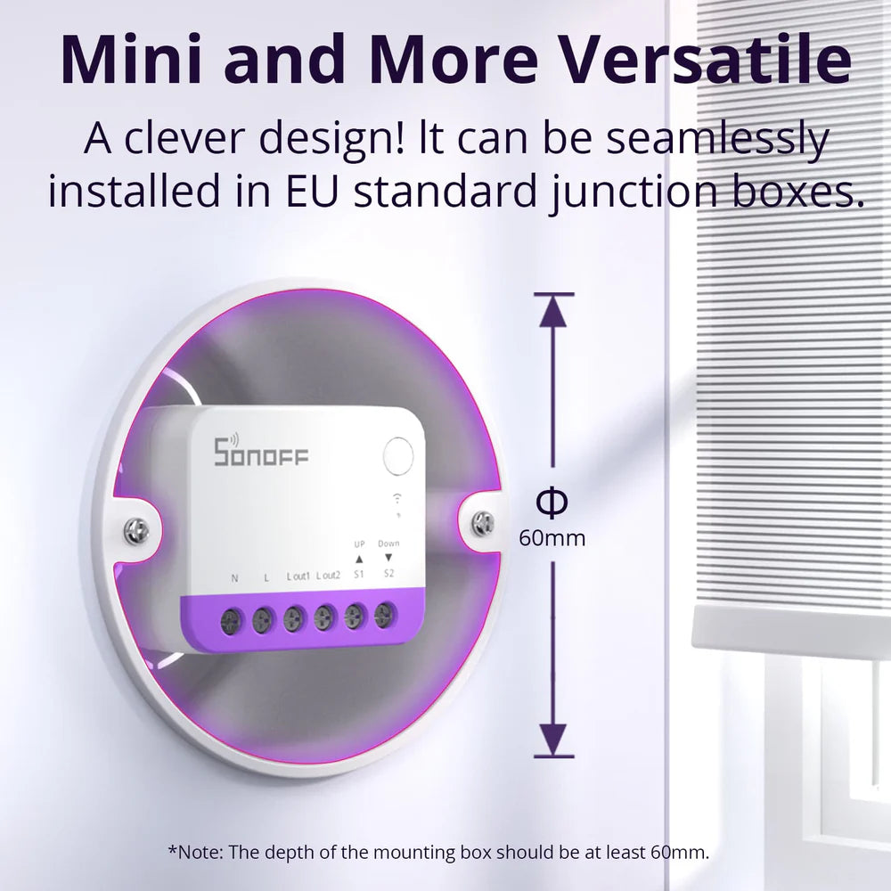 SONOFF Smart Roller Shutter Switch MINI‑RBS - Matter und WIFI