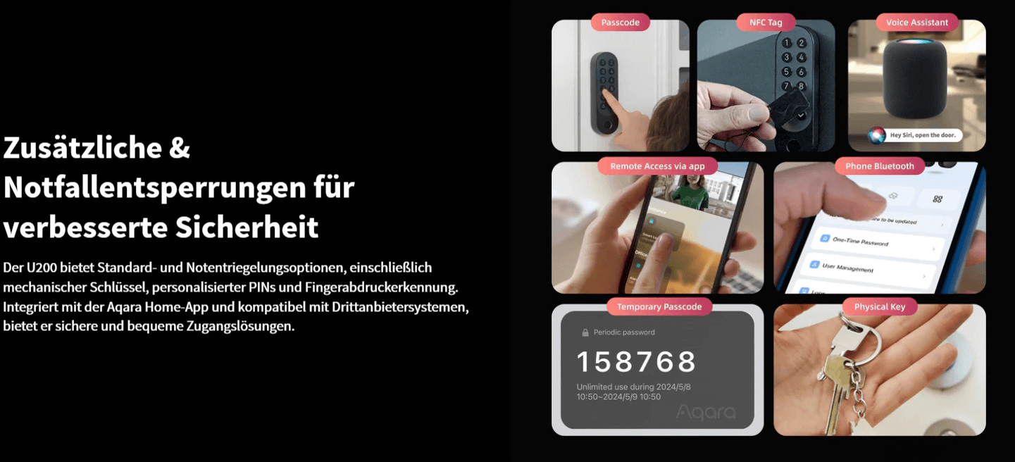 Aqara Smart Lock U200 Kit – inkl. Keypad