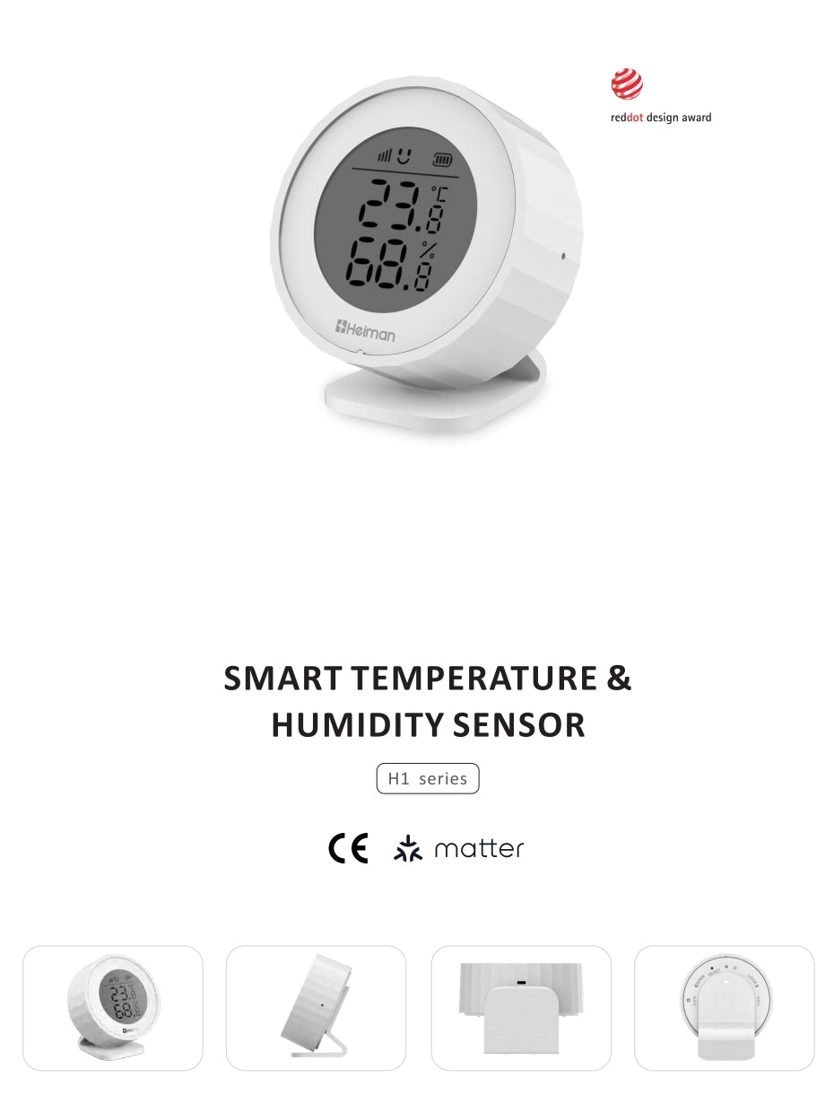 Matter Thermometer mit Feuchtigkeitsmesser Heiman H1-M