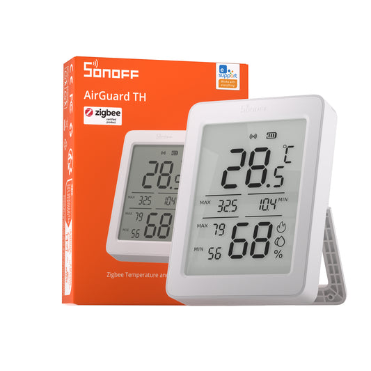 SONOFF AirGuard TH SNZB-02DR2 – 3.6" LCD Temperatur- und Feuchtigkeitssensor, Zigbee