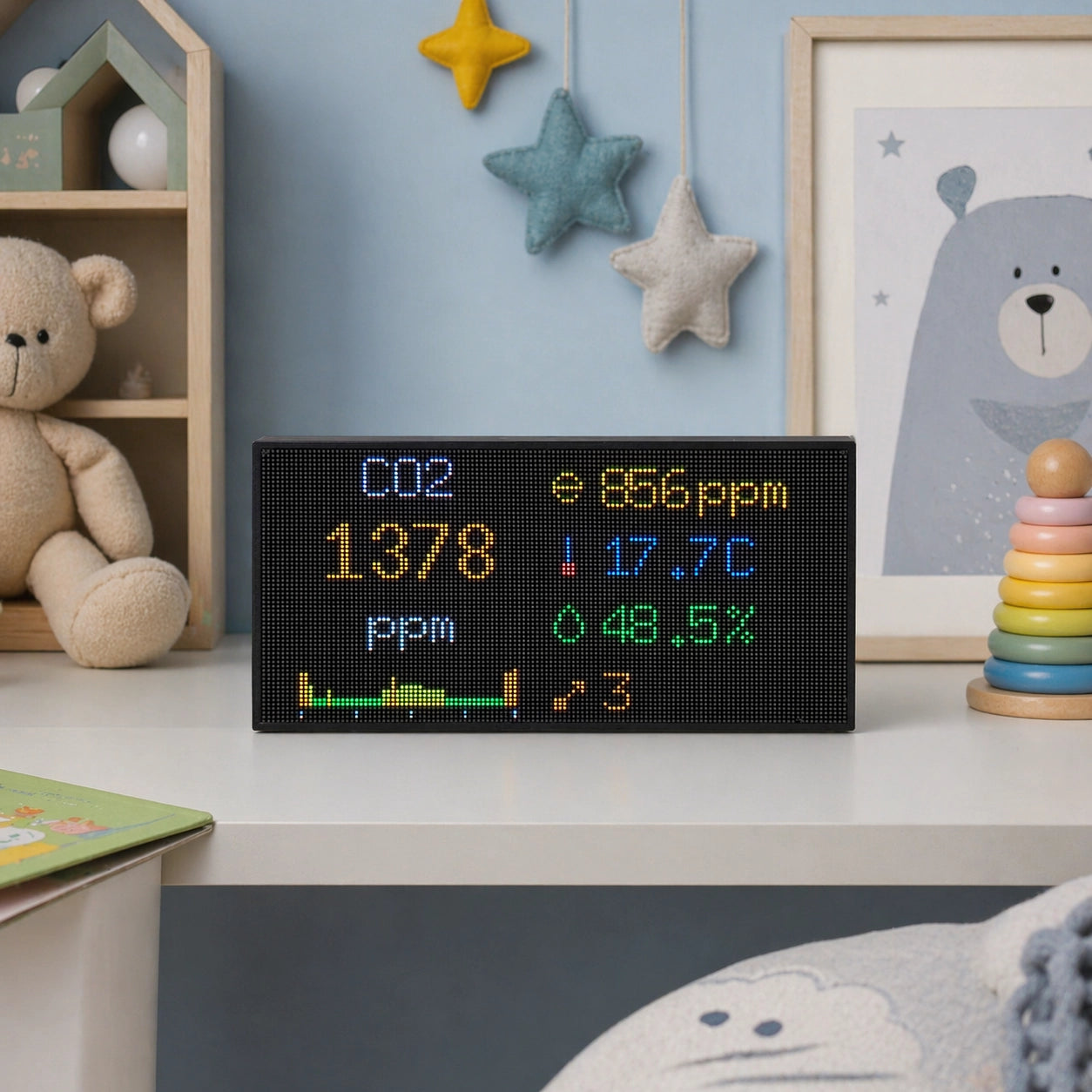 LED Luftqualitätsmonitor mit Home Assistant Integration