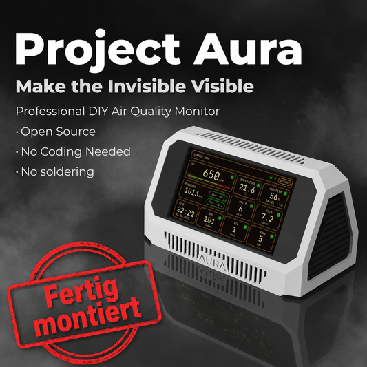 Luftsensor "Project AURA" - fertig montiert (inkl. Gehäuse)