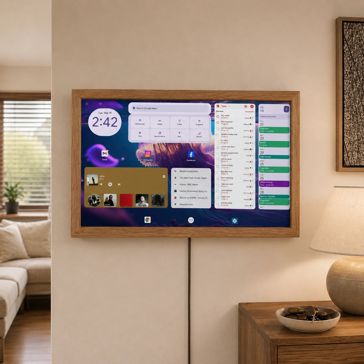 24-Zoll Android Touchscreen Display – Smart Home Dashboard mit Widgets