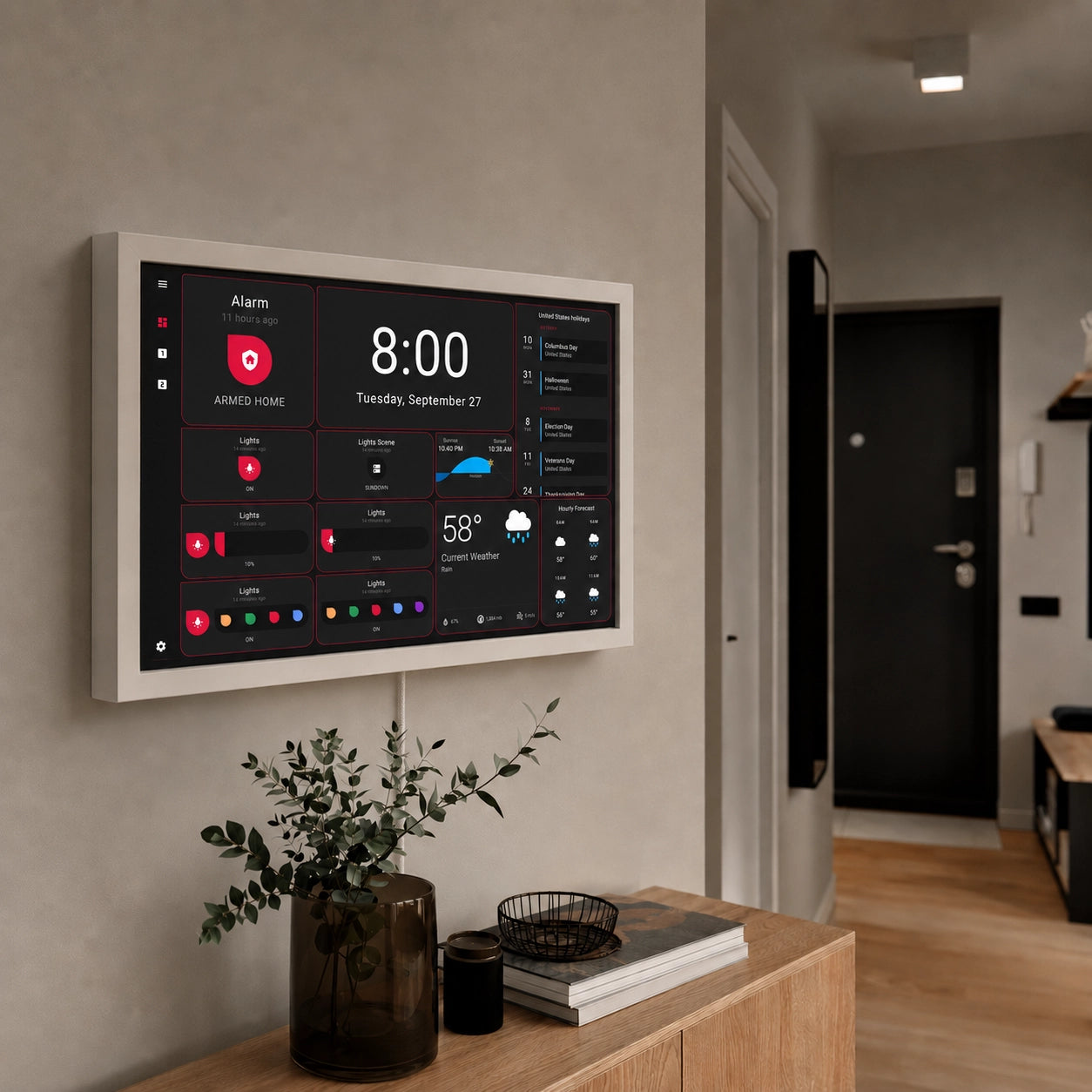 24-Zoll Android Touchscreen Display – Smart Home Dashboard mit Widgets