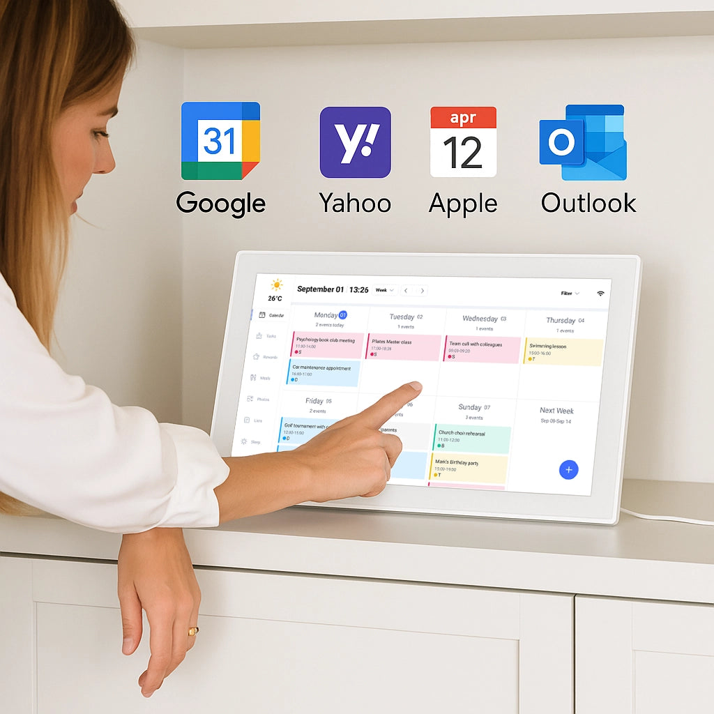 Digitaler Familienkalender mit Wi-Fi-Sync