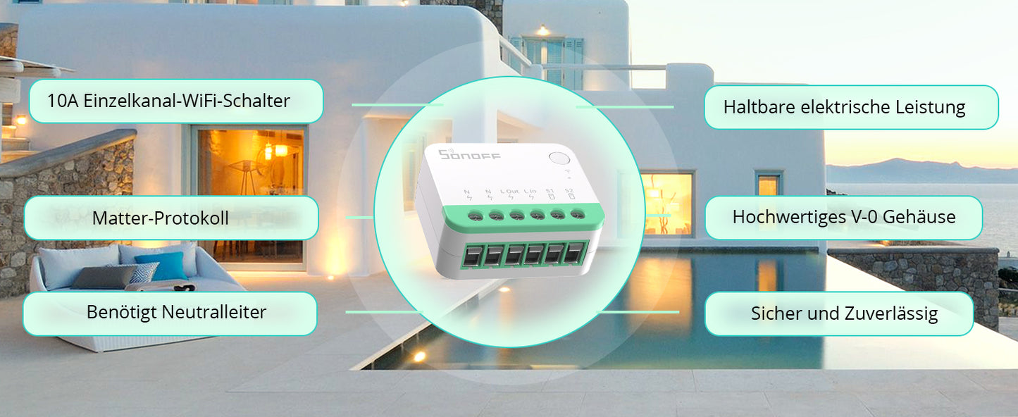 SONOFF MINIR4M Matter Wifi Smart Relais Schalter,